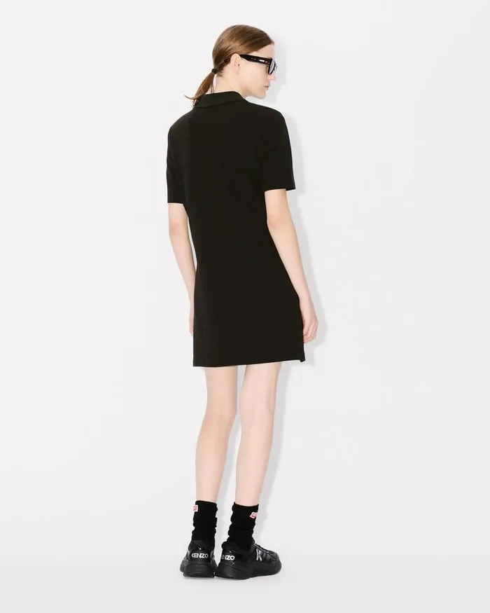 Kenzo Dresses And Skirts Women 039Boke Flower 20039 Embroidered Mini Polo Dress Black