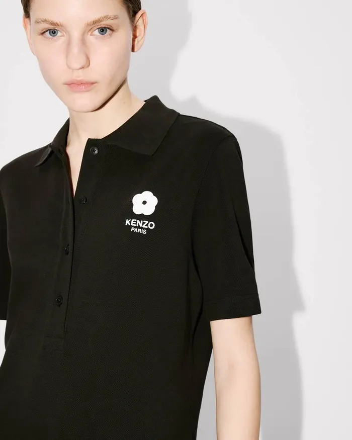 Kenzo Dresses And Skirts Women 039Boke Flower 20039 Embroidered Mini Polo Dress Black
