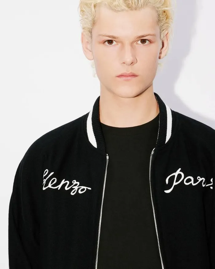 Kenzo Jackets And Coats MenWomen Elephant039 Reversible Embroidered Genderless Jacket Black