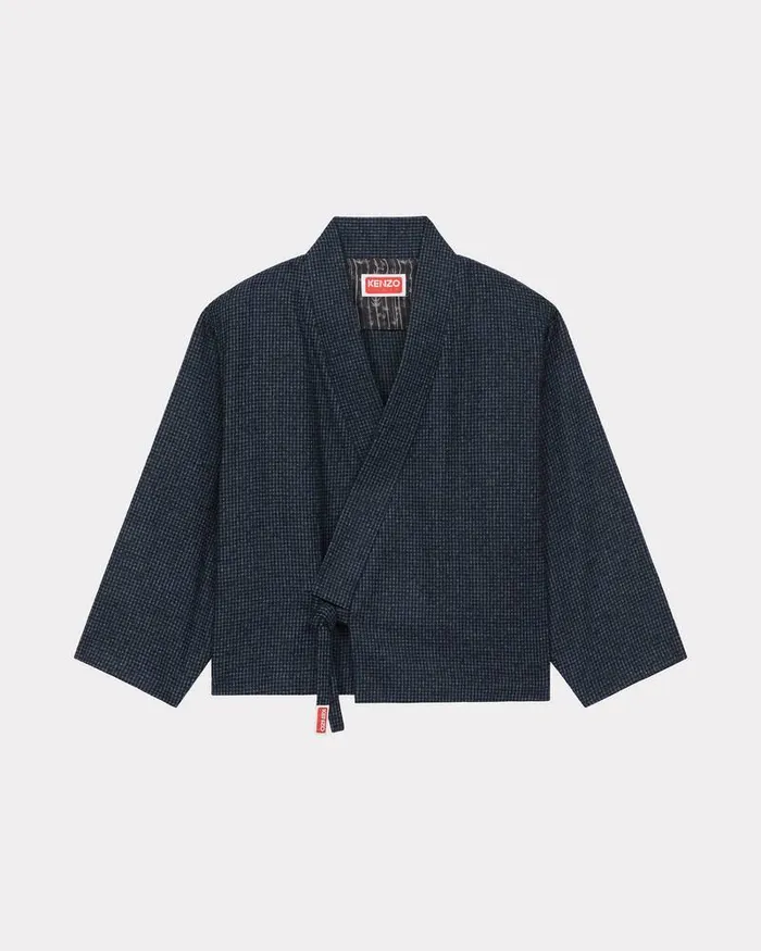 Kenzo Jackets And Coats Women Kimono Jacket Midnight Blue