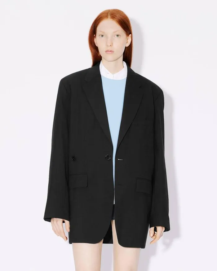 Kenzo Jackets And Coats Women Oversized Tailored Jacket Black