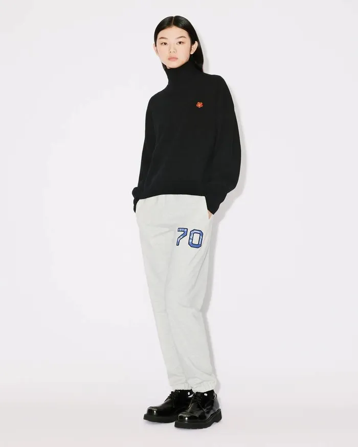 Kenzo Knitwear Women 039Boke Flower039 Embroidered Wool Jumper Black