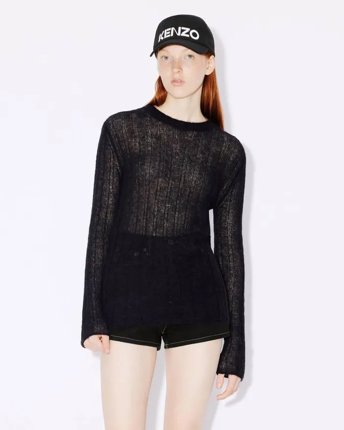 Kenzo Knitwear Women Semisheer Jumper Black