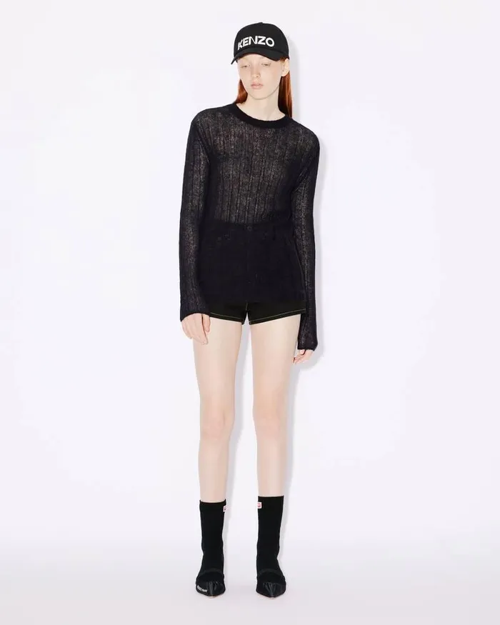 Kenzo Knitwear Women Semisheer Jumper Black