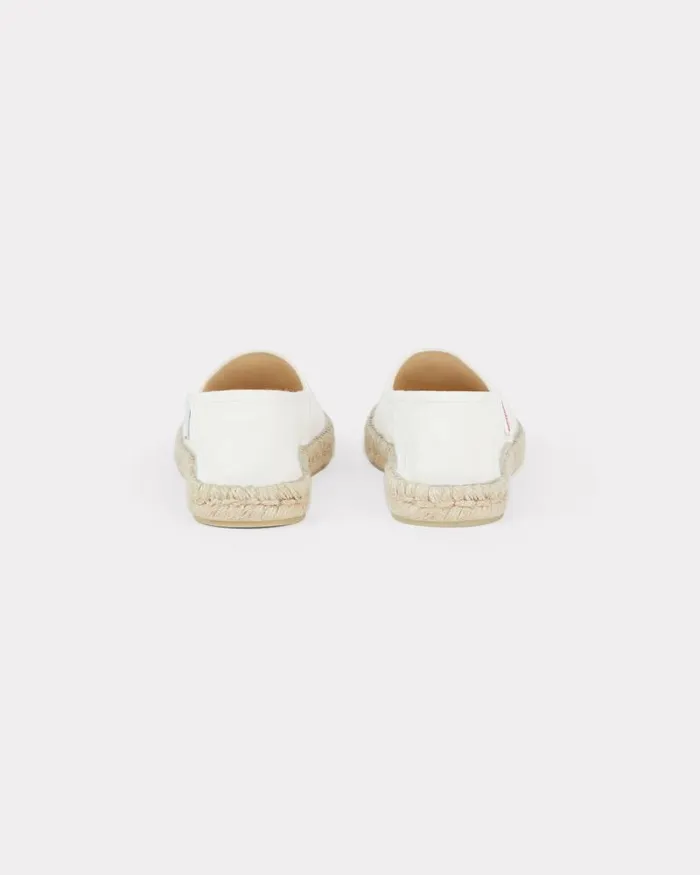 Kenzo Mules And Espadrilles Women Embroidered Canvas Espadrilles White