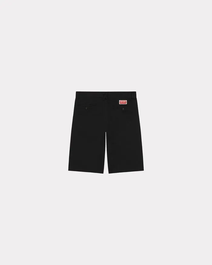 Kenzo Pants And Shorts Men Paris039 Chino Shorts Black