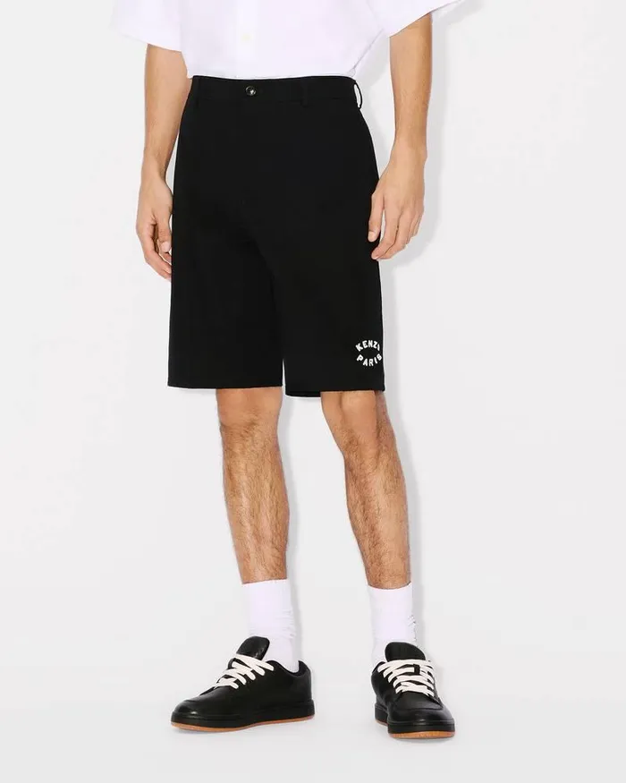 Kenzo Pants And Shorts Men Paris039 Chino Shorts Black