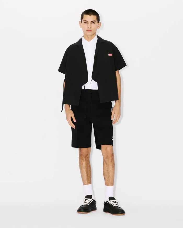 Kenzo Pants And Shorts Men Paris039 Chino Shorts Black