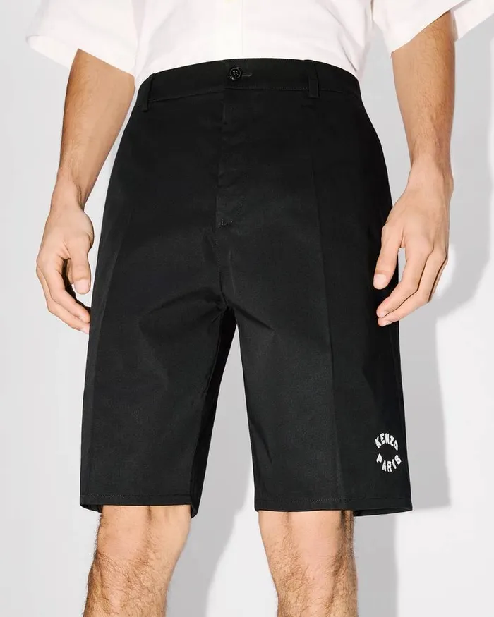 Kenzo Pants And Shorts Men Paris039 Chino Shorts Black