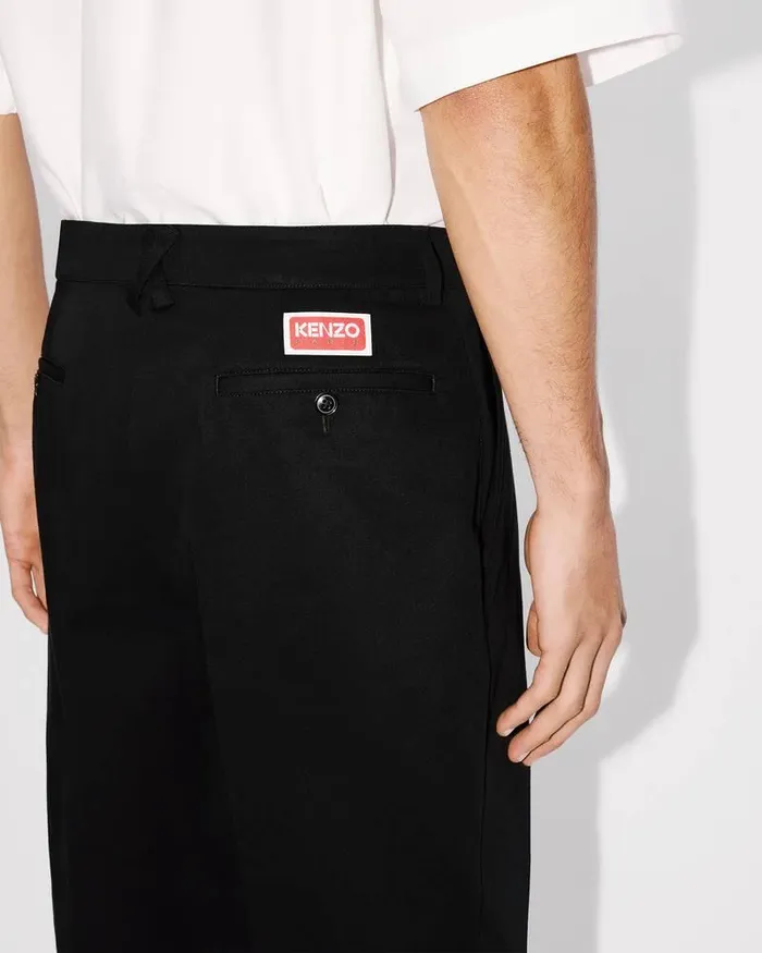 Kenzo Pants And Shorts Men Paris039 Chino Shorts Black