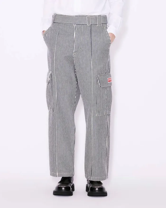 Kenzo Pants And Shorts MenWomen Straightcut Genderless ARMY Jeans Rinse Blue Denim