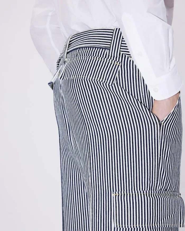 Kenzo Pants And Shorts MenWomen Straightcut Genderless ARMY Jeans Rinse Blue Denim