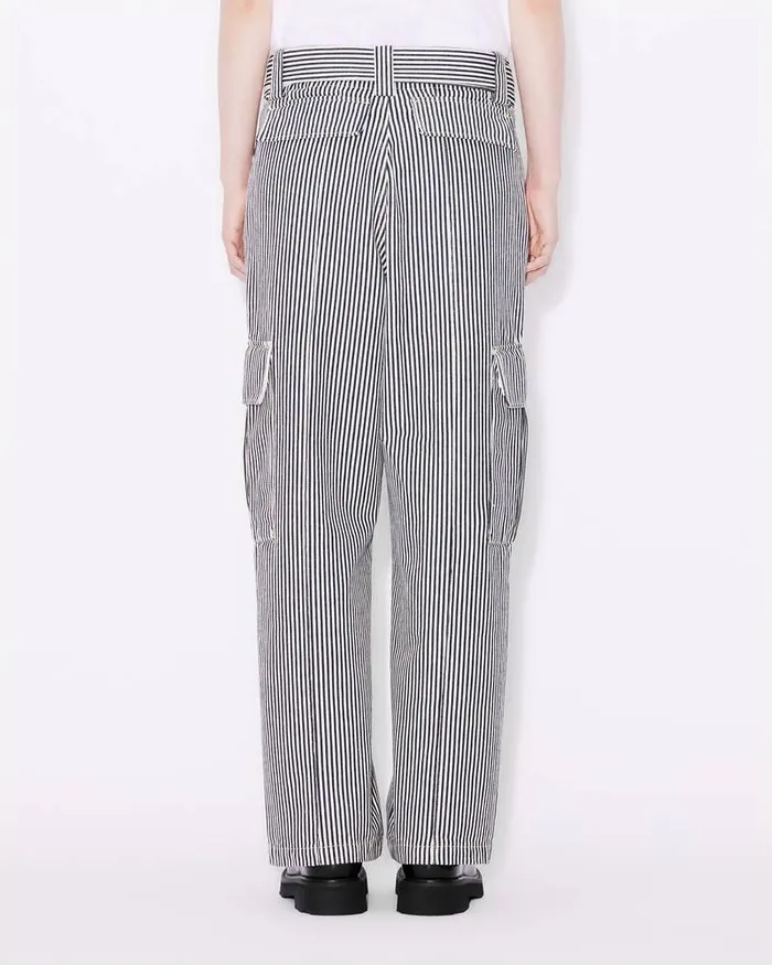 Kenzo Pants And Shorts MenWomen Straightcut Genderless ARMY Jeans Rinse Blue Denim