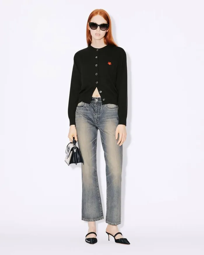 Kenzo Pants And Shorts Women BARA Cropped Japanese Denim Jeans Stone Bl Dirty Blue Denim