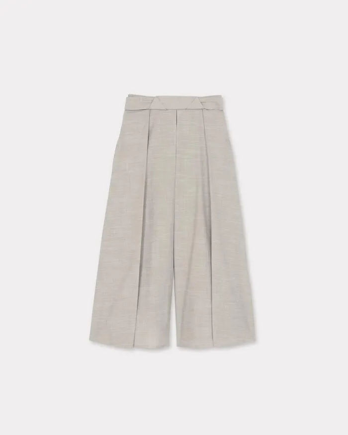 Kenzo Pants And Shorts Women Pleated Long Short Misty Grey