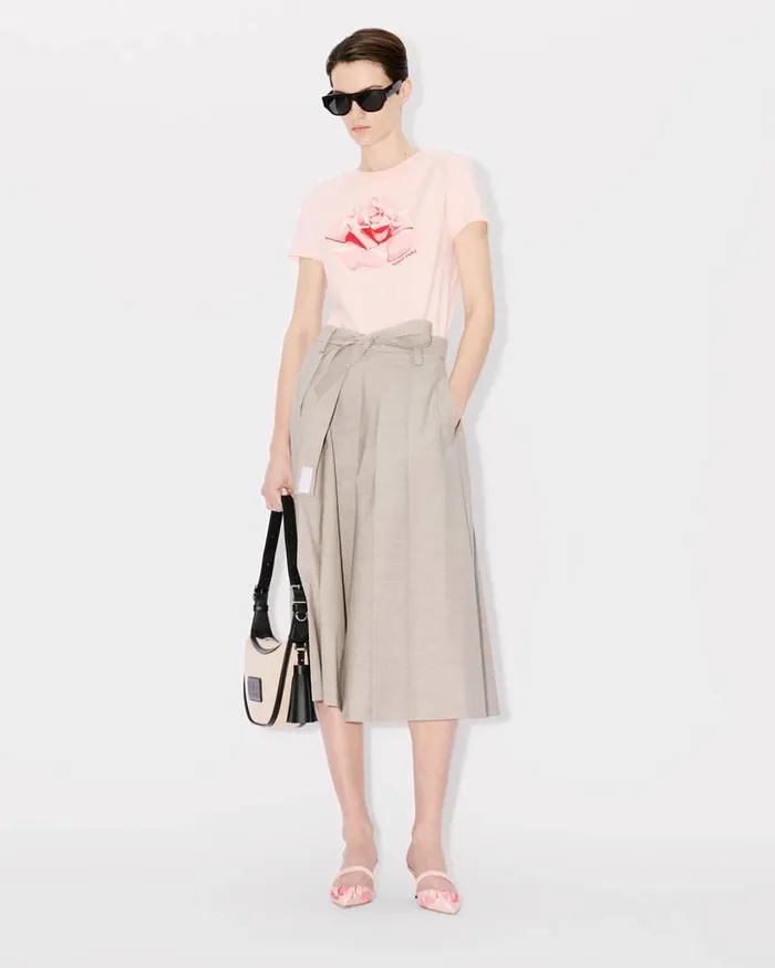 Kenzo Pants And Shorts Women Pleated Long Short Misty Grey