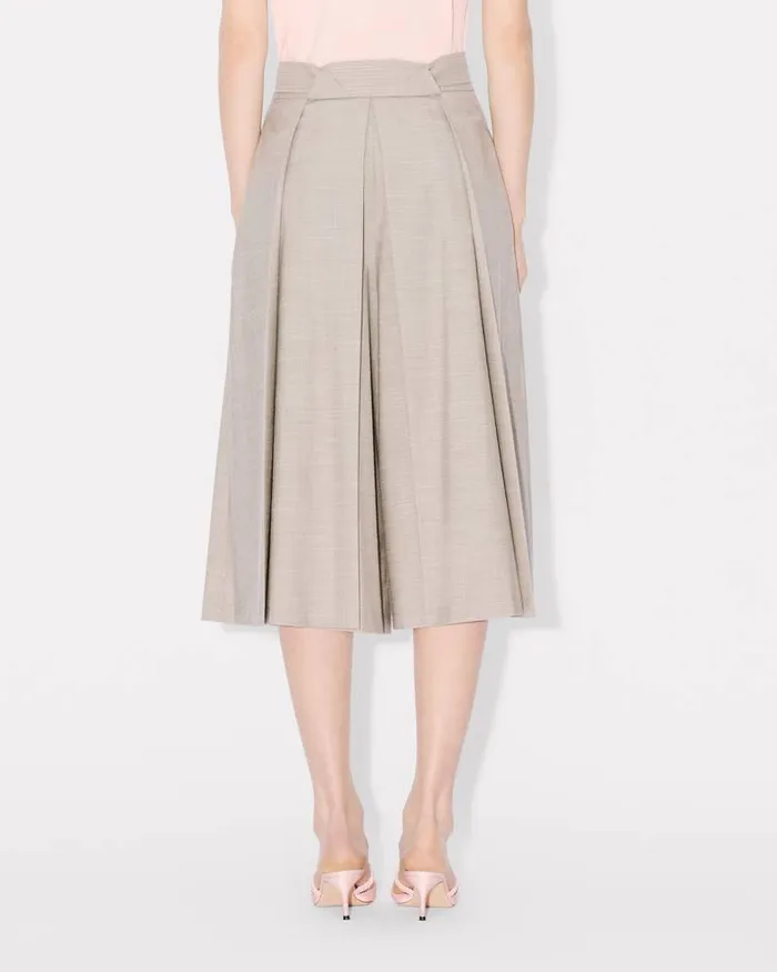 Kenzo Pants And Shorts Women Pleated Long Short Misty Grey
