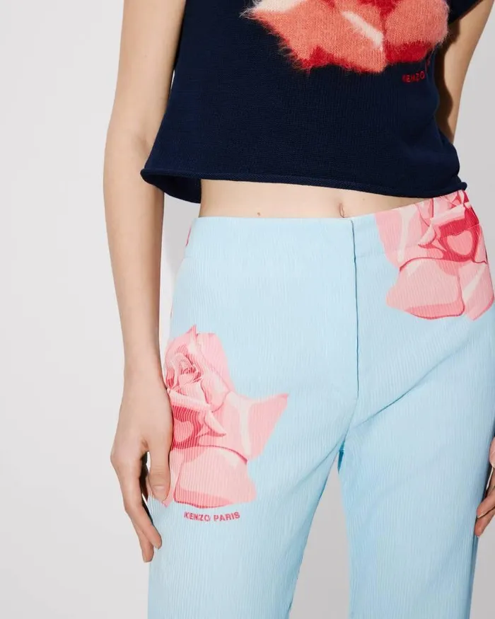 Kenzo Pants And Shorts Women Rose039 Pleated Pants Light Blue
