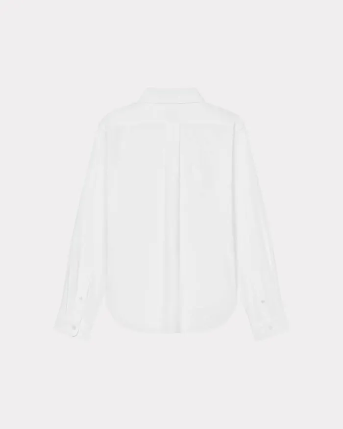 Kenzo Shirts And Tops Women 039Boke Flower039 Embroidered Slim Shirt White