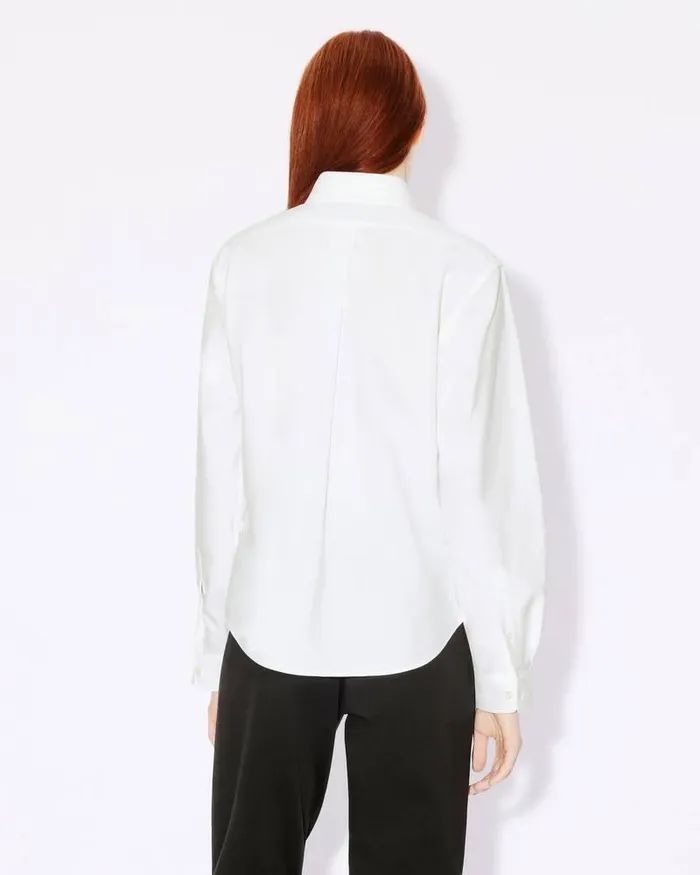 Kenzo Shirts And Tops Women 039Boke Flower039 Embroidered Slim Shirt White