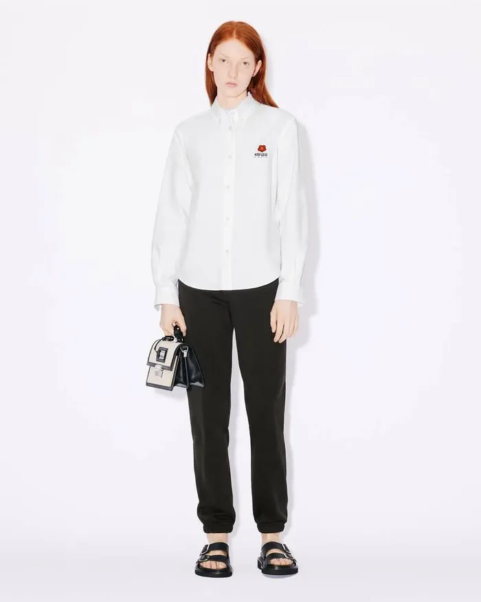 Kenzo Shirts And Tops Women 039Boke Flower039 Embroidered Slim Shirt White