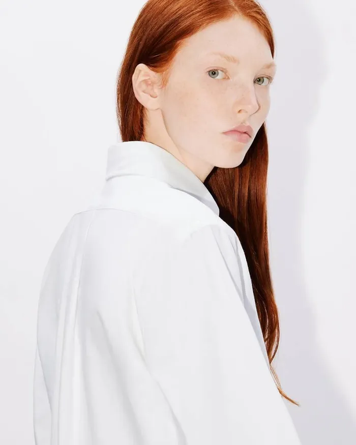 Kenzo Shirts And Tops Women 039Boke Flower039 Embroidered Slim Shirt White