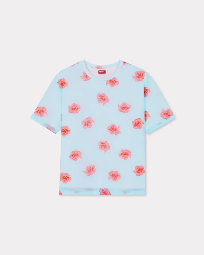 Kenzo Shirts And Tops Women Rose039 Double Layer Tshirt Light Blue