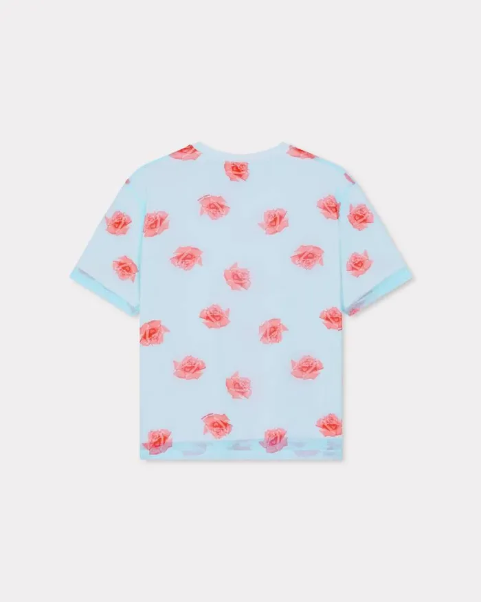 Kenzo Shirts And Tops Women Rose039 Double Layer Tshirt Light Blue