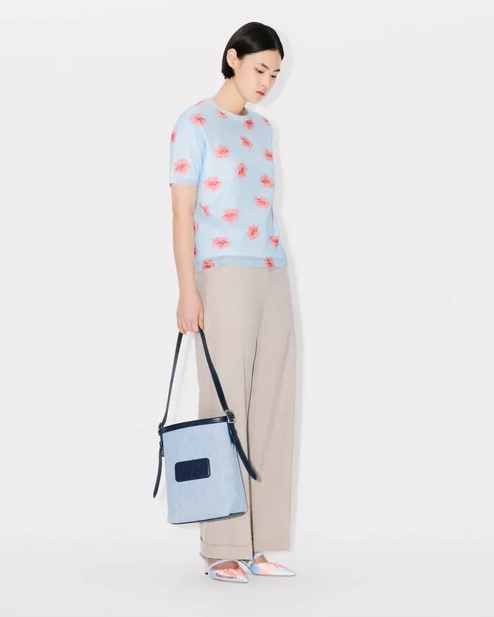 Kenzo Shirts And Tops Women Rose039 Double Layer Tshirt Light Blue
