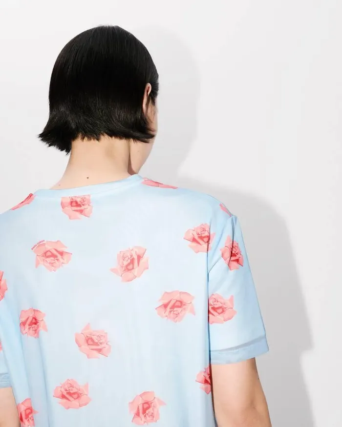 Kenzo Shirts And Tops Women Rose039 Double Layer Tshirt Light Blue