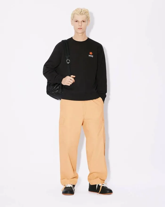 Kenzo Sweatshirts And Hoodies Men 039Boke Flower039 Embroidered Classic Sweatshirt Black