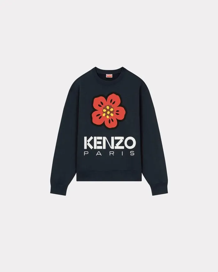 Kenzo Sweatshirts And Hoodies Men 039Boke Flower039 Sweatshirt Midnight Blue