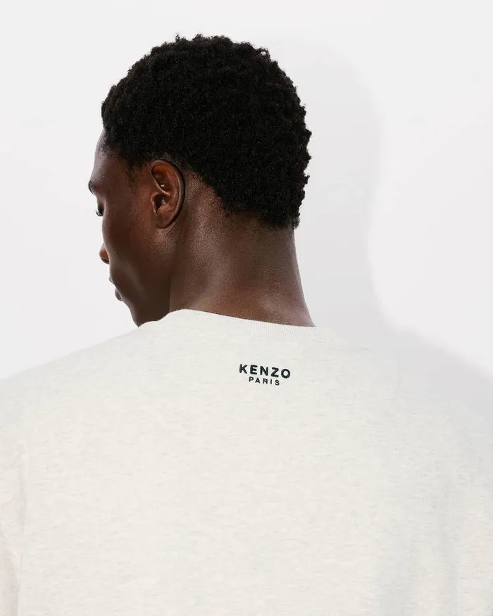 Kenzo Sweatshirts And Hoodies Men 039Lucky Tiger039 Embroidered Classic Sweatshirt Pale Grey
