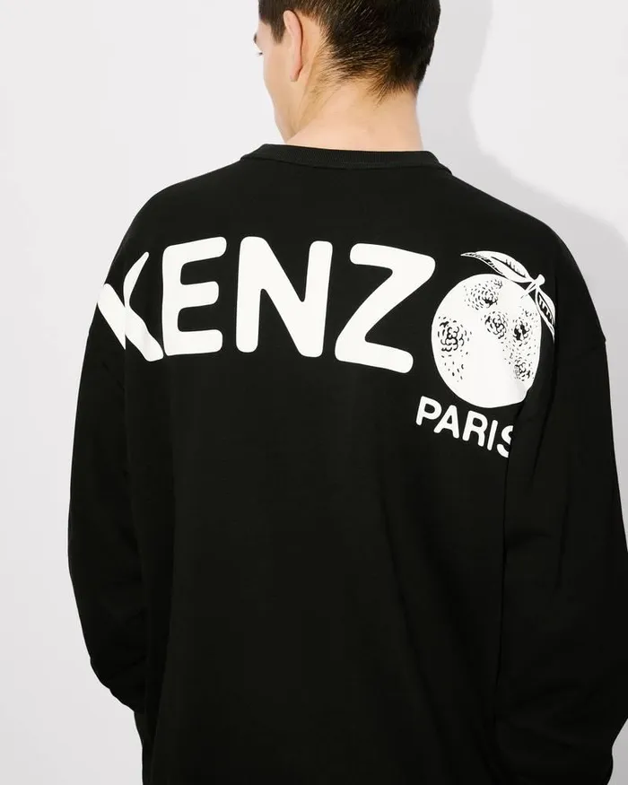 Kenzo Sweatshirts And Hoodies Men Orange039 Oversized Sweatshirt Black