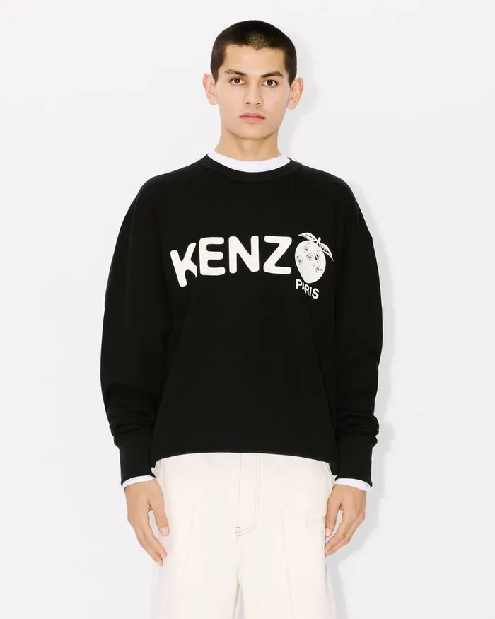Kenzo Sweatshirts And Hoodies Men Orange039 Oversized Sweatshirt Black