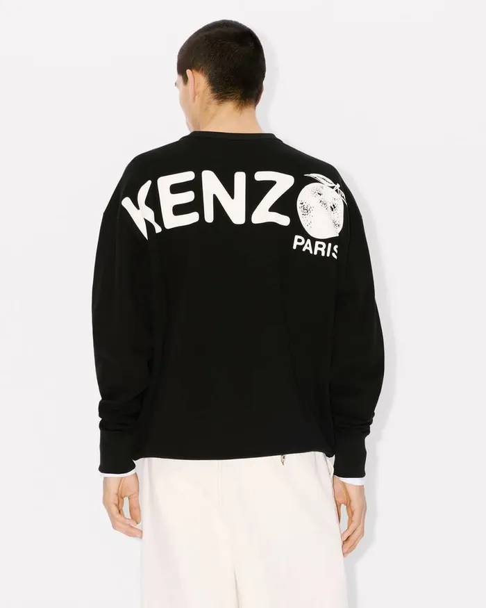 Kenzo Sweatshirts And Hoodies Men Orange039 Oversized Sweatshirt Black