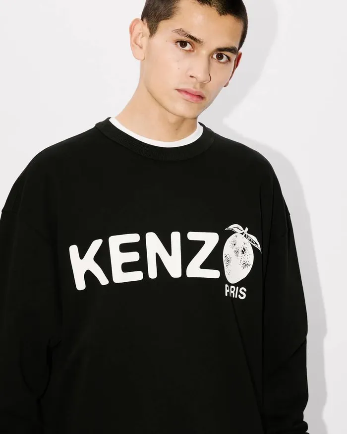Kenzo Sweatshirts And Hoodies Men Orange039 Oversized Sweatshirt Black