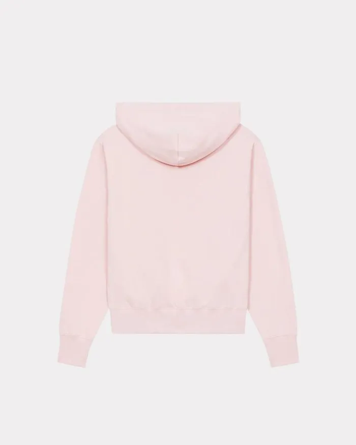 Kenzo Sweatshirts And Hoodies Women 039Boke Flower039 Embroidered Hooded Sweatshirt Faded Pink