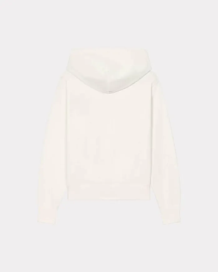 Kenzo Sweatshirts And Hoodies Women Hooded 039 Elephant Crest039 Embroidered Sweatshirt Off White