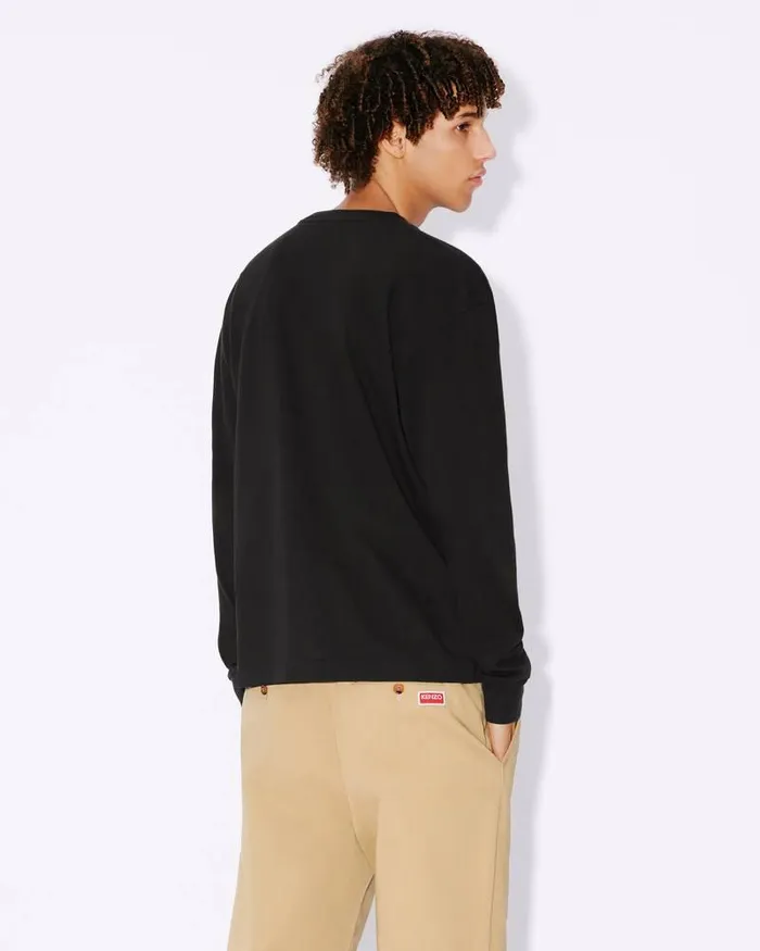 Kenzo TShirts And Polos Men 039Boke Flower039 Embroidered Longsleeved Tshirt Black