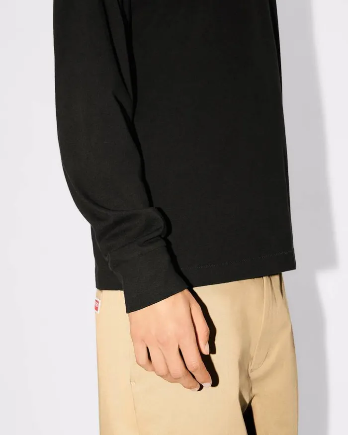Kenzo TShirts And Polos Men 039Boke Flower039 Embroidered Longsleeved Tshirt Black