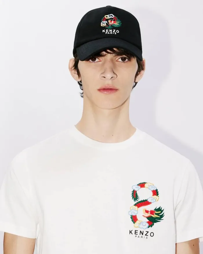 Kenzo TShirts And Polos Men 039Year Of The Dragon039 Embroidered Slim Tshirt Off White