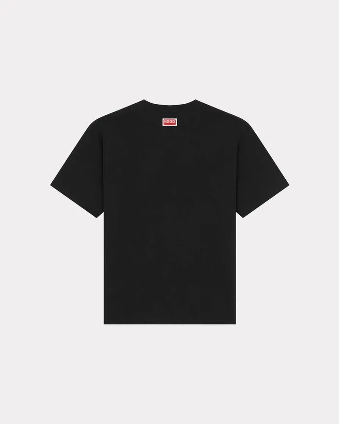Kenzo TShirts And Polos Men Elephant039 Oversized Embroidered Tshirt Black
