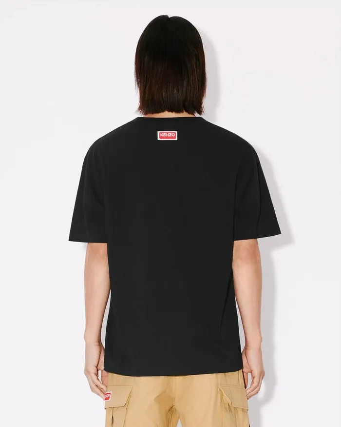 Kenzo TShirts And Polos Men Elephant039 Oversized Embroidered Tshirt Black