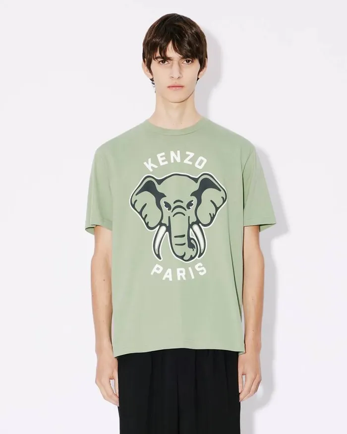 Kenzo TShirts And Polos Men Elephant039 Tshirt Almond Green