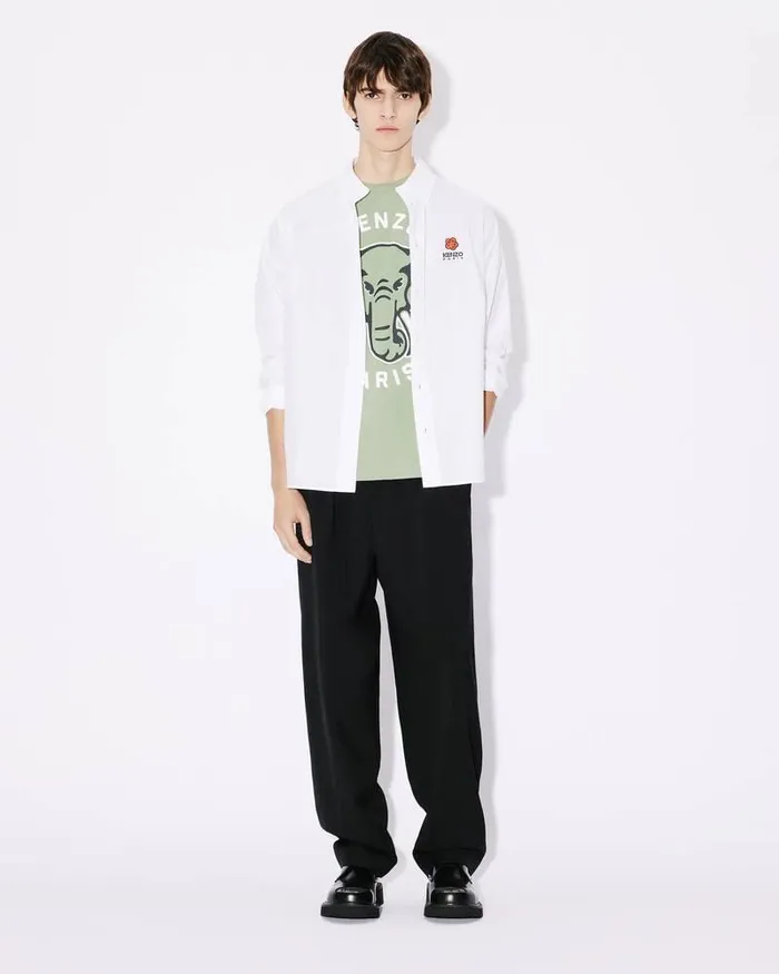 Kenzo TShirts And Polos Men Elephant039 Tshirt Almond Green