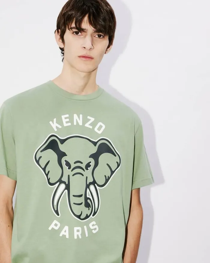 Kenzo TShirts And Polos Men Elephant039 Tshirt Almond Green
