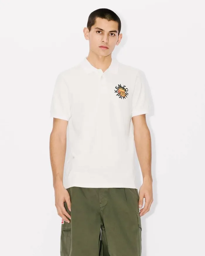 Kenzo TShirts And Polos Men Orange039 Slim Polo Off White