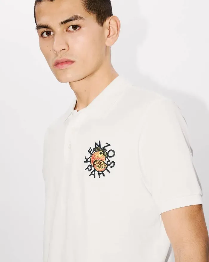 Kenzo TShirts And Polos Men Orange039 Slim Polo Off White