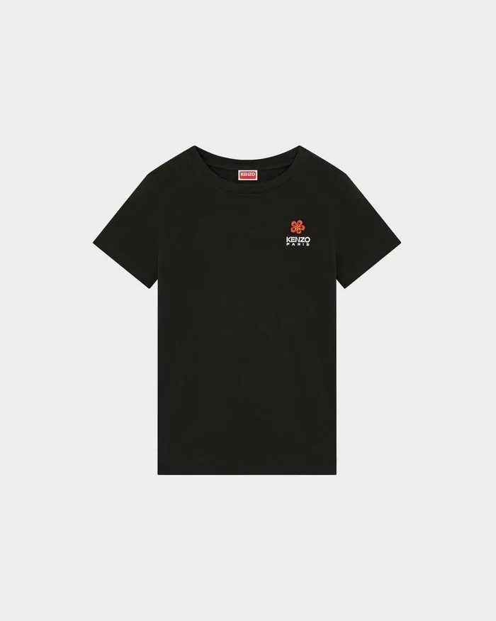 Kenzo TShirts And Polos Women 039Boke Flower039 Embroidered Tshirt Black